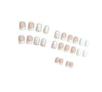 Square Press On Nails Designs Clavos falsos Pegamento en uñas 12 tamaños 24 Uds Consejos de uñas francesas para DIY Uñas Decoraciones artísticas