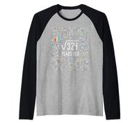 Square Root of 324 18th Birthday 18 Year Old Gifts Math Bday Camiseta Manga Raglan