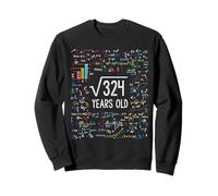 Square Root of 324 18th Birthday 18 Year Old Gifts Math Bday Sudadera