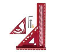 Square Ruler Woodworking, Carpenter Ruler, Portable Multi-Angle Square Tool, Precision Measurement Instrument for Drafting, Engineering, and Woodworking Applications, Durable and Easy-To-Use Design