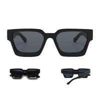 Square Sunglasses - Retro Protection Glasses, Square Frame | Vintage Style Sunglasses for Women & Men, Lightweight Comfort for Driving, Beach & Outdoor Activities, with Polarized Lenses Uv400, Negro