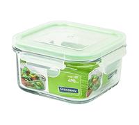 Square Tempered Glass Food Container 17-ounce/490ml RP523 - Glasslock Airtight Anti Spill by GlassLock