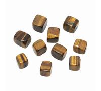 Square Tumbled Polished Natural Tigers Eye Crystal, Crystals and Healing Stones Quartz Bulk for Wicca, Reiki, Healing Energy, Chakra Stones, Witchcraft Supplies(10Pcs)