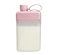 Square Water Bottle - Portable Flat Design Drink Container, Compact Beverage Flask, Slim Profile Hydration Bottle, Easy Carry Sports Water Carrier, Cold Storage TravelBottle | Use For Gym Workouts