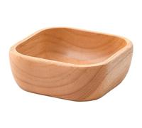 Square Wooden Salad Bowl Fruit Serving Dish Japanese Style Retro