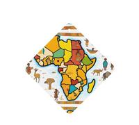 Square WZYWHJ - Ambientador de coche con diseño étnico de mapa africano, 6 piezas, tarjeta de fragancia para colgar