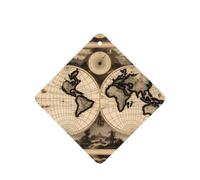 Square WZYWHJ - Ambientador de coche con diseño vintage de mapa del viejo mundo, 6 piezas