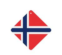 Square WZYWHJ - Juego de 6 fragancias para coche, diseño de bandera noruega
