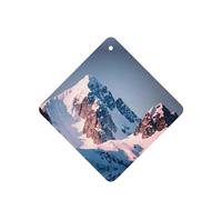 Square WZYWHJ - Juego de 6 fragancias para coche, diseño de la cima de la montaña nevada, ambientador para coche