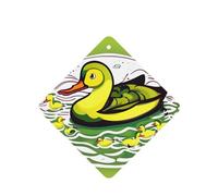 Square WZYWHJ - Juego de 6 fragancias para coche, diseño de pato flocado