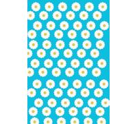 Squared,turquoise notebook with daisies flowers 6”x9”: Journal | Diary | Undated planner | For adult and teen | Notes | 120 pages | Soft cover