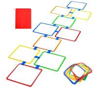 Squares Jumping Game | Interactive Motor Skill Building Activity | Agility Squares Kids Game Set for Boys Students Sport Lovers Backyard Playground Yard Beach Gym Lawn