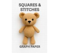 Squares & Stitches Graph Paper: / Graph Paper Light Gray Color/.250 Inch Squares ( 1/4 Inch Graph Paper ) / 6x9 Pocket-Size Notebook/ 1 Opening Page/ 119 Pages of Light Gray Graph Paper/ Glossy Cover/