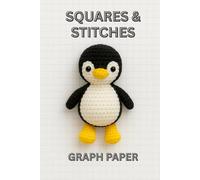 Squares & Stitches Graph Paper: / Graph Paper Light Gray Color/.250 Inch Squares ( 1/4 Inch Graph Paper ) / 6x9 Pocket-Size Notebook/ 1 Opening Page/ 119 Pages of Light Gray Graph Paper/ Glossy Cover/