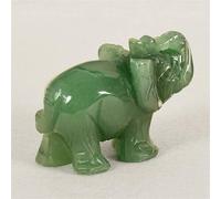 SquarezhenBo Adorno de elefante verde, estatua de elefante, piedra de jade hecha a mano de piedra de jade verde natural, juguetes en esculturas de mano, decoración del hogar