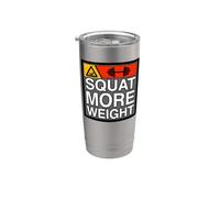 Squat More Weight Powerlifting Gym Workout Vaso térmico de acero inoxidable de doble pared