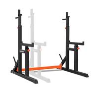 Squat Rack ajustable doble soporte para mancuernas multifunción estante pesas de acero banco stand con soporte para discos