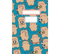 Squat Squad - Turquoise Workout Bear Notebook: Fun fitness-inspired gift notebook with silly bear art and vibrant pastel charm