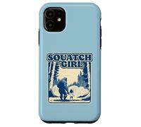 Squatch Girl Cute Sasquatch Bigfoot Lover Girl Holding Hands Carcasa para iPhone 11