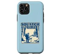 Squatch Girl Cute Sasquatch Bigfoot Lover Girl Holding Hands Carcasa para iPhone 11 Pro