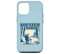 Squatch Girl Cute Sasquatch Bigfoot Lover Girl Holding Hands Carcasa para iPhone 12/12 Pro