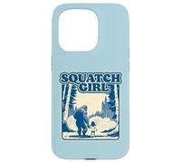 Squatch Girl Cute Sasquatch Bigfoot Lover Girl Holding Hands Carcasa para iPhone 15 Pro
