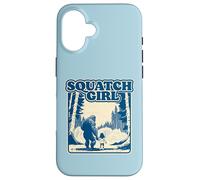 Squatch Girl Cute Sasquatch Bigfoot Lover Girl Holding Hands Carcasa para iPhone 16