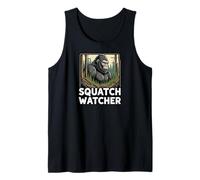 Squatch Watcher Bigfoot Forest Cryptid Hunter Design Camiseta sin Mangas
