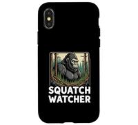Squatch Watcher Bigfoot Forest Cryptid Hunter Design Carcasa para iPhone X/XS