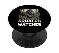 Squatch Watcher Bigfoot Forest Cryptid Hunter Design PopSockets PopGrip Adhesivo