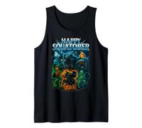 Squatober October Leg Day Challenge: Sentadillas Todos los días sin Cabeza Camiseta sin Mangas