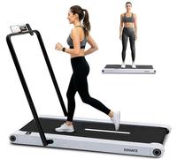 Squatz Caminadora 2 en 1 Color Negro con Pantalla LED, Pad de Caminata y Barra de Sujeción con Placas de Vibración, Soporte para Dispositivo, Mando a Distancia y Fitness para Casa u Oficina