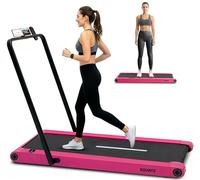 Squatz Cinta de Andar y Correr, Caminadora 2 en 1, con Pad de Caminata y Barra de Sujecion con Placas de Vibracion, Pantalla LED, Soporte para Dispositivo, Mando a distancia, Fitness en Casa u Oficina