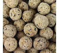 SQUAWK Bolas de Grasa de sebo | Comida Premium para Aves Silvestres | Fórmula Mejorada Durante Todo el año | Mezcla Natural, Alta en energía y Rica en proteínas | Llena de Grasa, Fibra (Paquete 50)