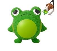 Squeaker Dog Chew Toys - Bolas de látex con diseño divertido de lengua | Pequeños perros atrapando el juguete, forma amarilla de pera y rana, bolas de goma resistentes para masticar