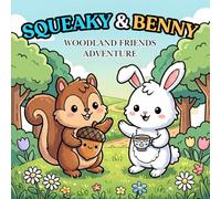 Squeaky & Benny: Woodland Friends Adventure: Bold & Easy Story Coloring Book for Kids Ages 3-6 | Simple Pages, Cute Forest Animals, Tea Party Fun