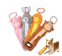 Squeaky Dog Toys - Interactive Tough Teething Game Puppy Squeaky Toys to Keep Them Busy, Compact Chew and Tug Toy Set for Dogs Cats, Pet Training Boredom Relief Toy for Home Travel Car Tug of War