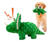 Squeaky Plush Dog Toy - Dogs Chew Toy, juguete interactivo de dinosaurio de peluche | Colorful Dog Accessories Puppies Toy, Funny Squeaky Pet Toys For Dog Teeth Cleaning, Chewing, Playing, Dog Plush