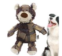 Squeaky Plush DogToy - Stuffed Bear ChewingToy, Long Lasting Pet Play Accessory | Multifuncional Comfortable ChewToy for Dogs Cats Puppies Small Animals Interactive Fun Training Entertainment