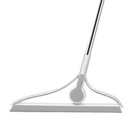 Squeegee Broom, Rubber Floor Brush, 12.99x37.4 Inches Versatile Lightweight Non Stick Build, Multifunctional Silicone Head, Sweeping Cleaning Tool for Kitchen, Bathroom, Glass, Floors, Tile & Wall