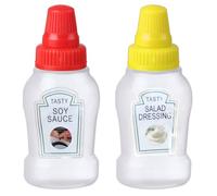 Squeeze Bottle - pp 1.26 pulgadas, mini botellas de ketchup, portátil | Botella de salsa de exposición multipropósito, recipientes de salsa segura de comida para azúcar de arce, tomate, barbacoa y más