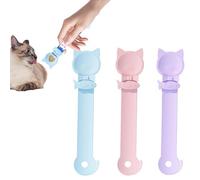 Squeeze Cat Strip Spoon, Cat Food Dispenser Spoon for Treats, Practical Pet Accessory for Families and Cat Lovers, adecuado Cat Strip Spoon for Easy Feeding, Cat Strip Squeeze Spoon,