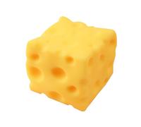 Squeeze Cheese Toy - Silicone 6x6cm 7x7cm | Cheese Shape Sensory Squeezing Fidget, Soft Novelty Pinching Toy | For Kids Adults School Students Office Home Classroom Travel