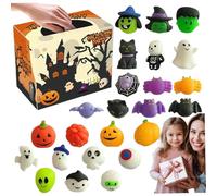 Squeeze Juguetes 24 Piezas/Set Juguetes de estrés con Temas de Halloween para niños Adultos adorables Halloween para golosinas no Dulces, Regalos, 2025