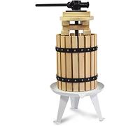 SQUEEZE master Exprimidor de frutas manual de 6 litros, con cesta de madera, incluye paño de prensado, para zumo natural casero, exprimidor de manzanas, exprimidor de frutas, prensa de vino, color