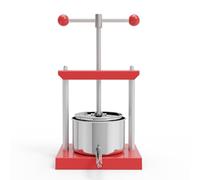 SQUEEZE master Prensa de frutas 0,53 galones/2 litros, tintura de queso hierbas fruta vino prensa manual, acero inoxidable y hierro para jugo, sidra, vino, aceite de oliva