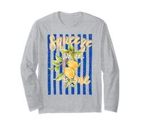 Squeeze Me Lemon Quote Cute Citrus Fruit Juego de Palabras de Verano Manga Larga