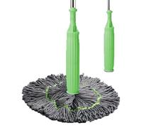 Squeeze Mop - Stainless Steel, Long-Handled Microfiber Floor Cleaner | Portable Dehydrated Mop, Bathroom and Floor Cleaning Tool For Living Room, Bedroom, Toilet, Bathtub, Home Cleaning, Easy Storage