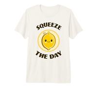 Squeeze The Day Cute Adorable Kawaii Lemon Food Juego de Palabras Camiseta Premium