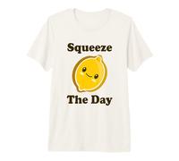 Squeeze The Day Cute Adorable Kawaii Lemon Food Juego de Palabras Camiseta Premium
